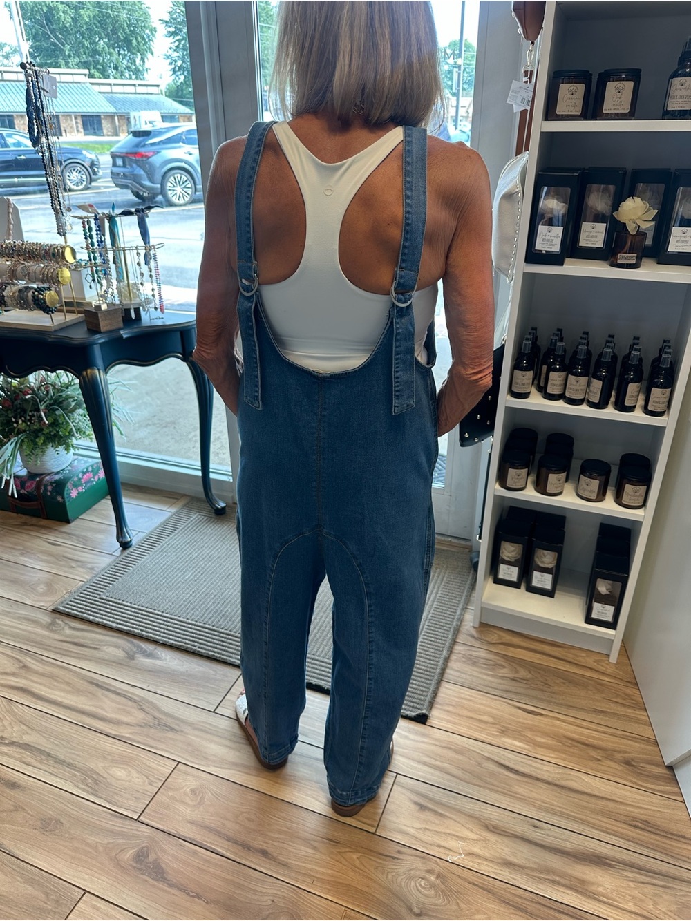 eesome Blue Denim Overall Jumpsuit - Picture 5 of 6